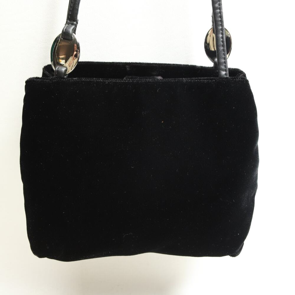 Enzo Angiolini Shoulder Handbag Women S Black Velvet Lined Evening Bag